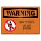 Signmission Safety Sign, OSHA WARNING, 7" Height, 10" Width, Spa Closed Do Not Enter, Landscape OS-WS-D-710-L-12837 - alternate 1